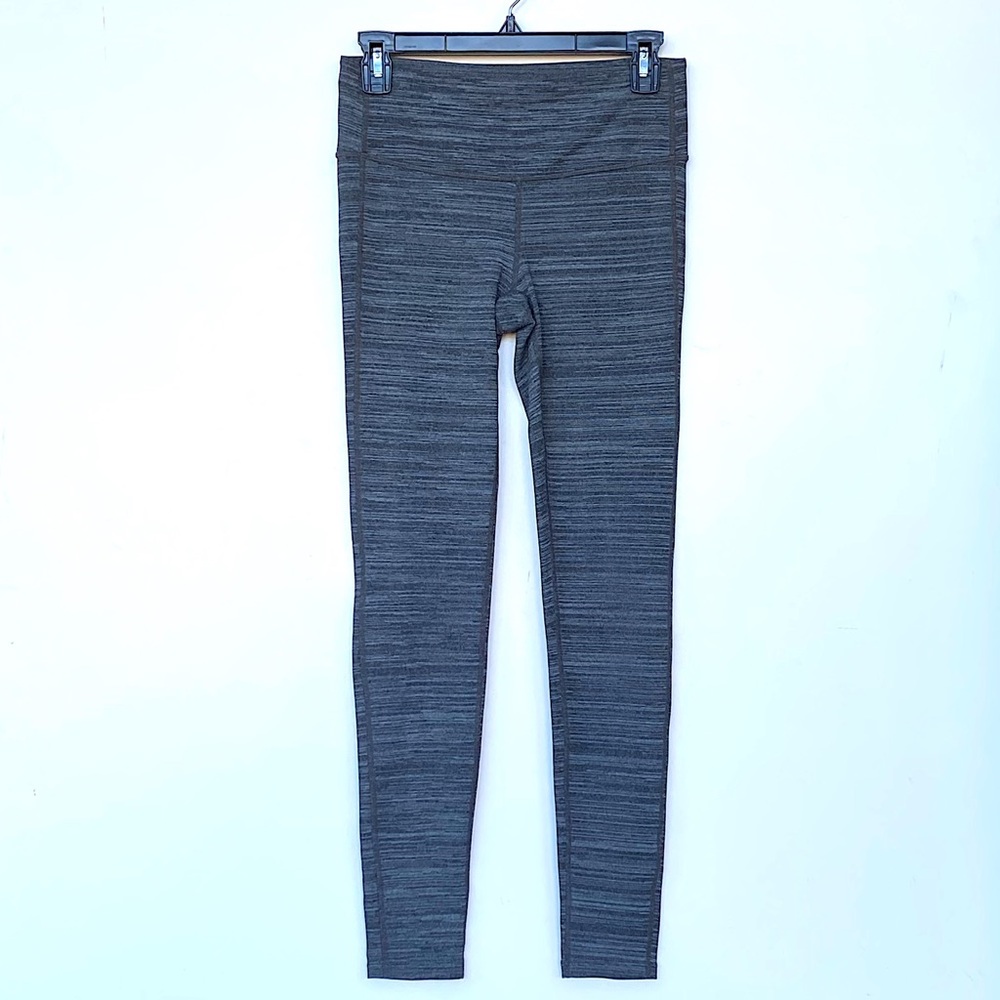 ATHLETA Small Chaturanga Ankle Leggings 7/8 Mid Rise Space Dye Gray Workout Yoga